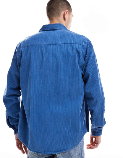 Cord Overshirt With Poppers