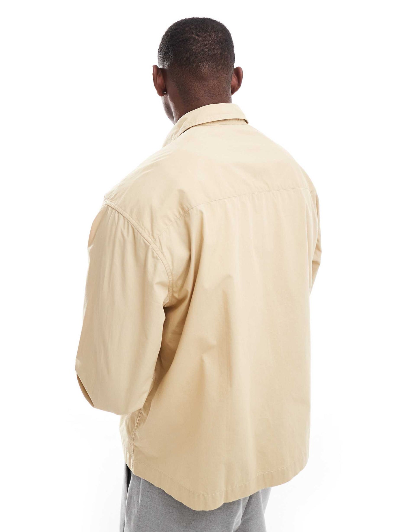 Boxy Overshirt With Square Pocket