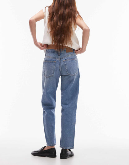 Runway Mid Rise Straight Cropped Jean