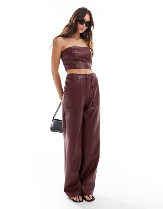 Pu Highwaisted Trousers