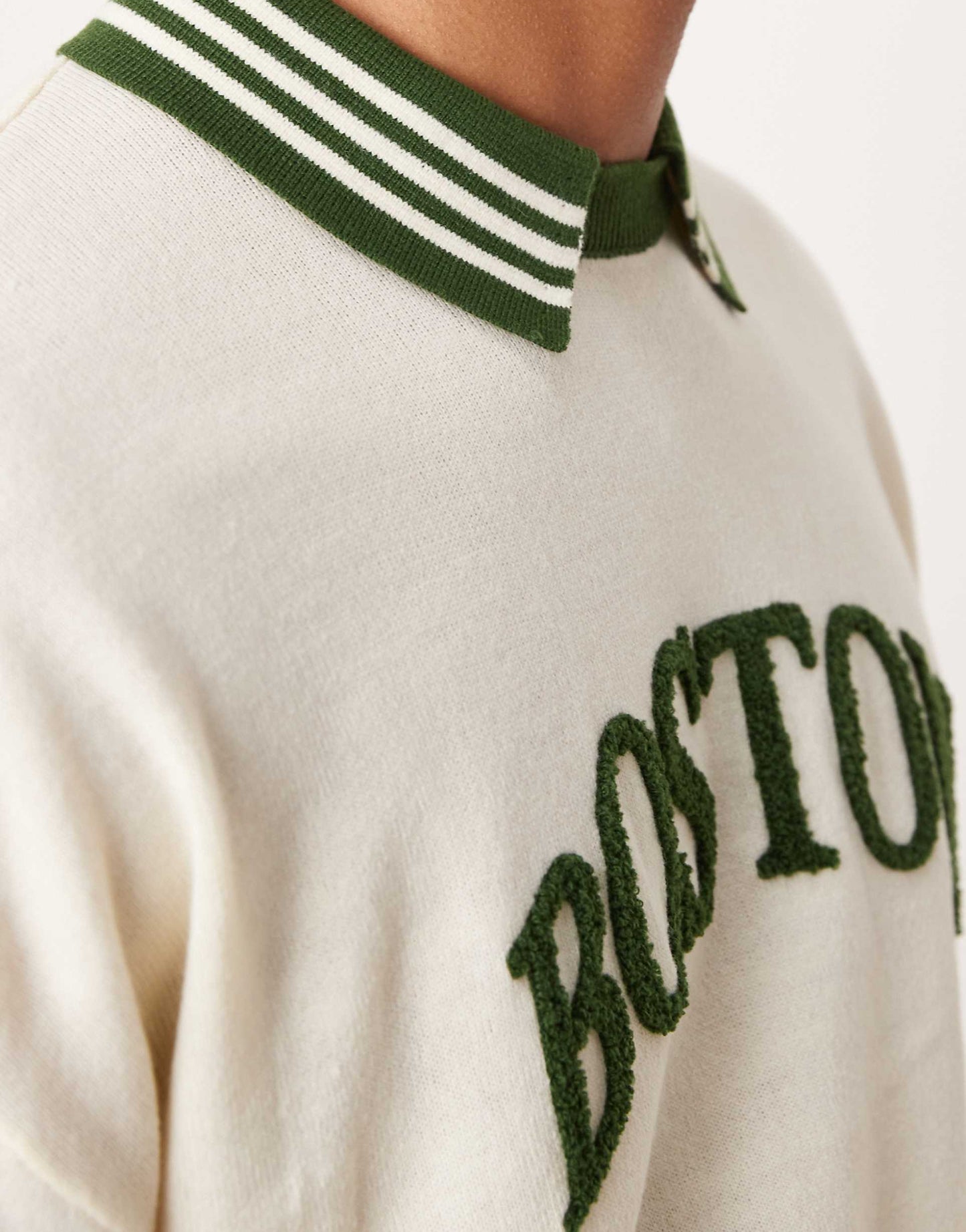 Oversized Boxy Fit Knitted Polo Jumper