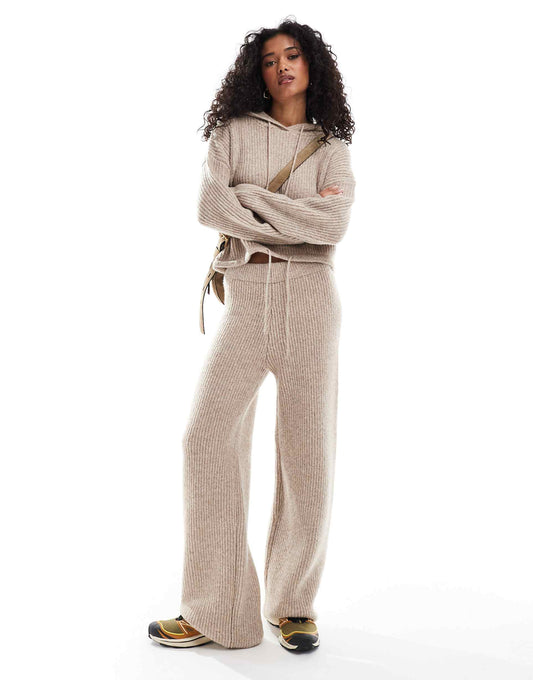 Knitted Wide Leg Trouser Co-Ord