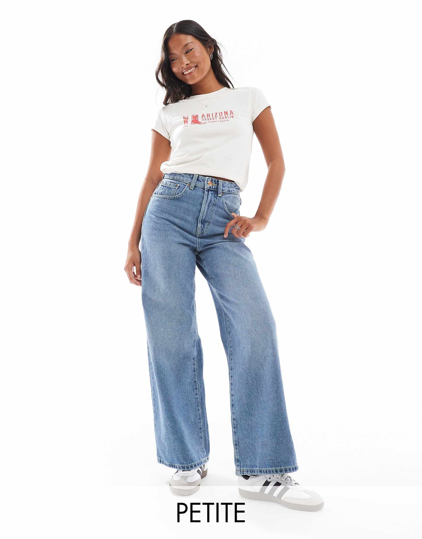Petite Hope High Waisted Wide Leg Jeans