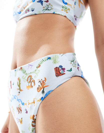 High Leg High Waist Bikini Bottom