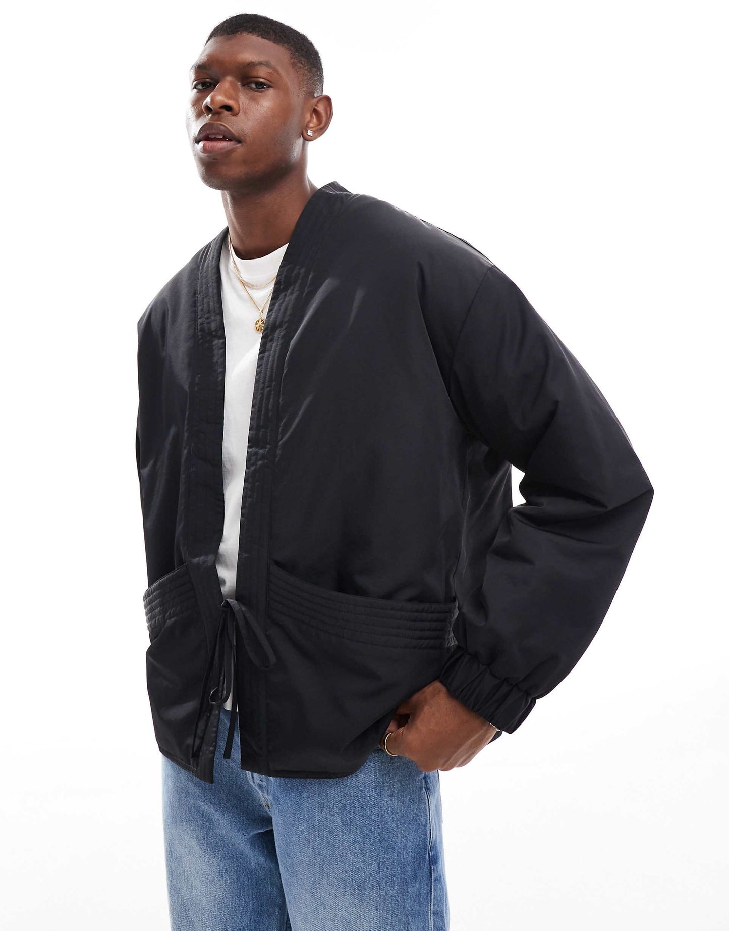 Oversized Nylon Kimino Jacket