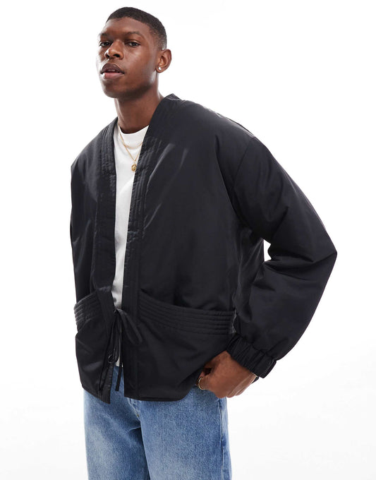 Oversized Nylon Kimino Jacket