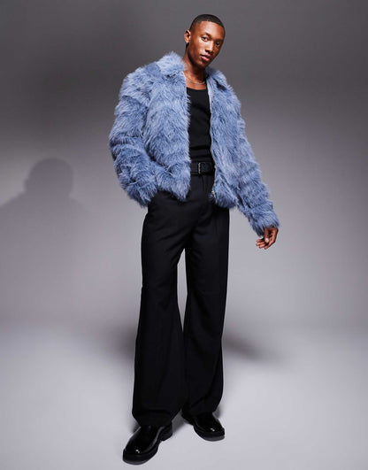 Faux Fur Harrington Jacket