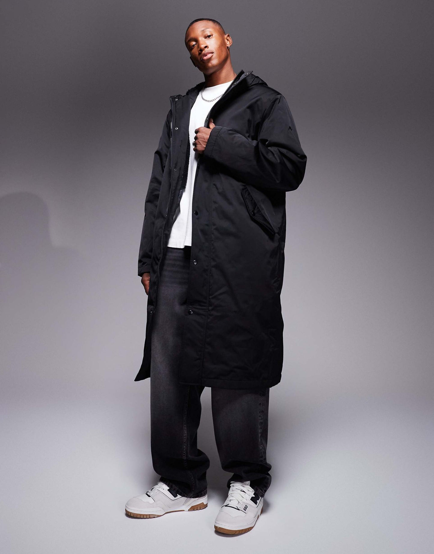 Wadded Longline Parka Jacket