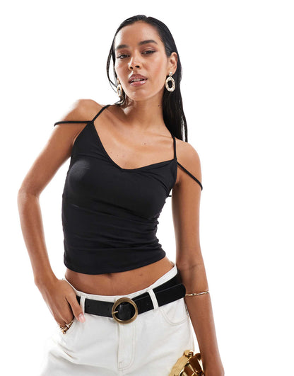 Cross Back Polyamide Top