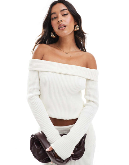 Off Shoulder Bardot Jumper Co-Ord