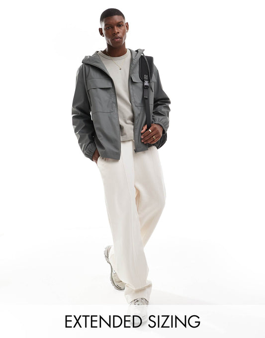 Rubberised Rain Jacket With Chest Pockets