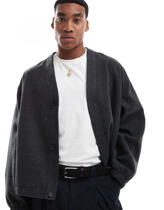 Oversized Wool Look Jacket