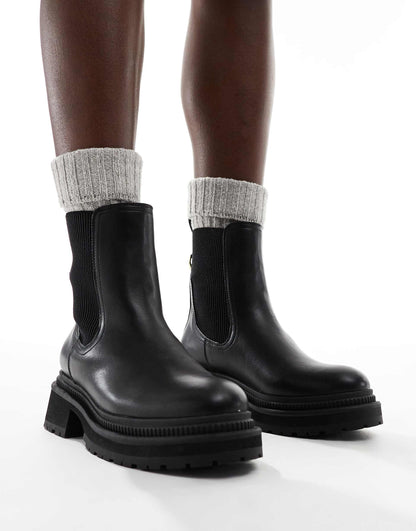 Becky Chunky Mid Ankle Chelsea Boots