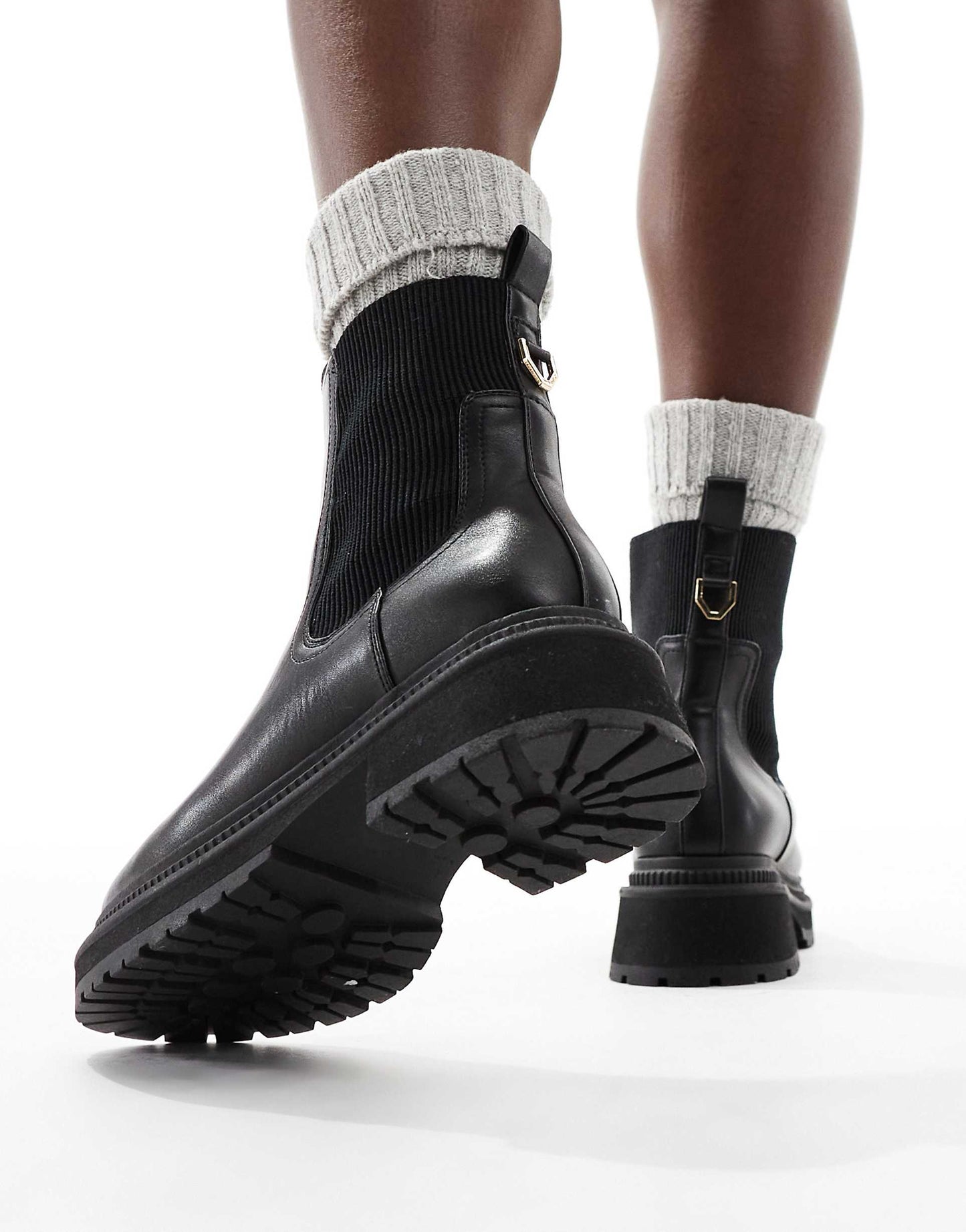 Becky Chunky Mid Ankle Chelsea Boots