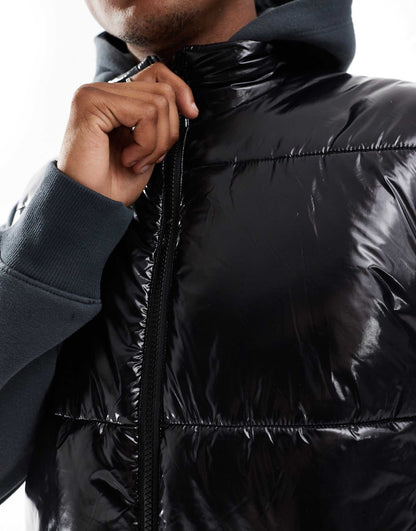 High Shine Puffer Gilet