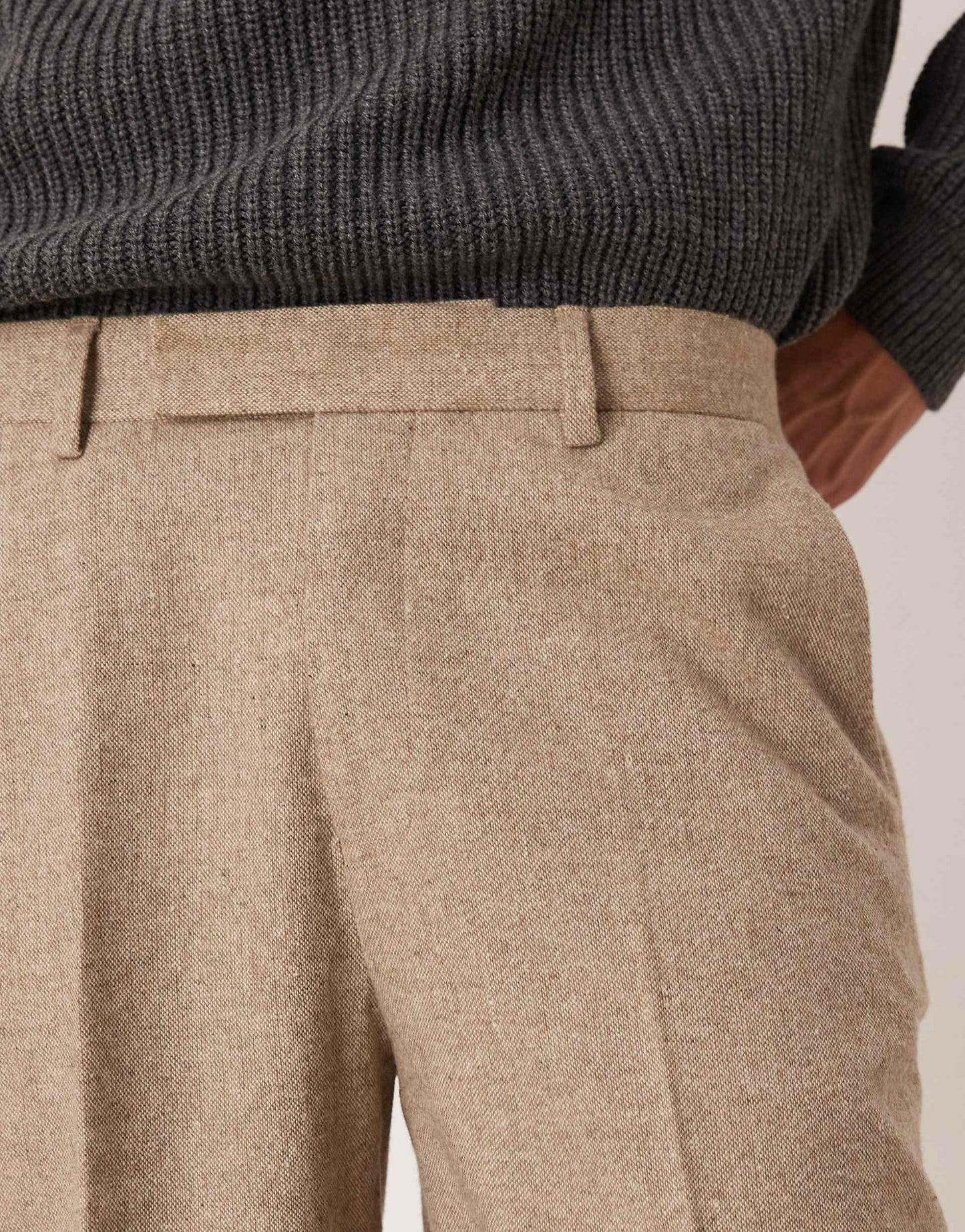 Straight Suit Trousers With Wool