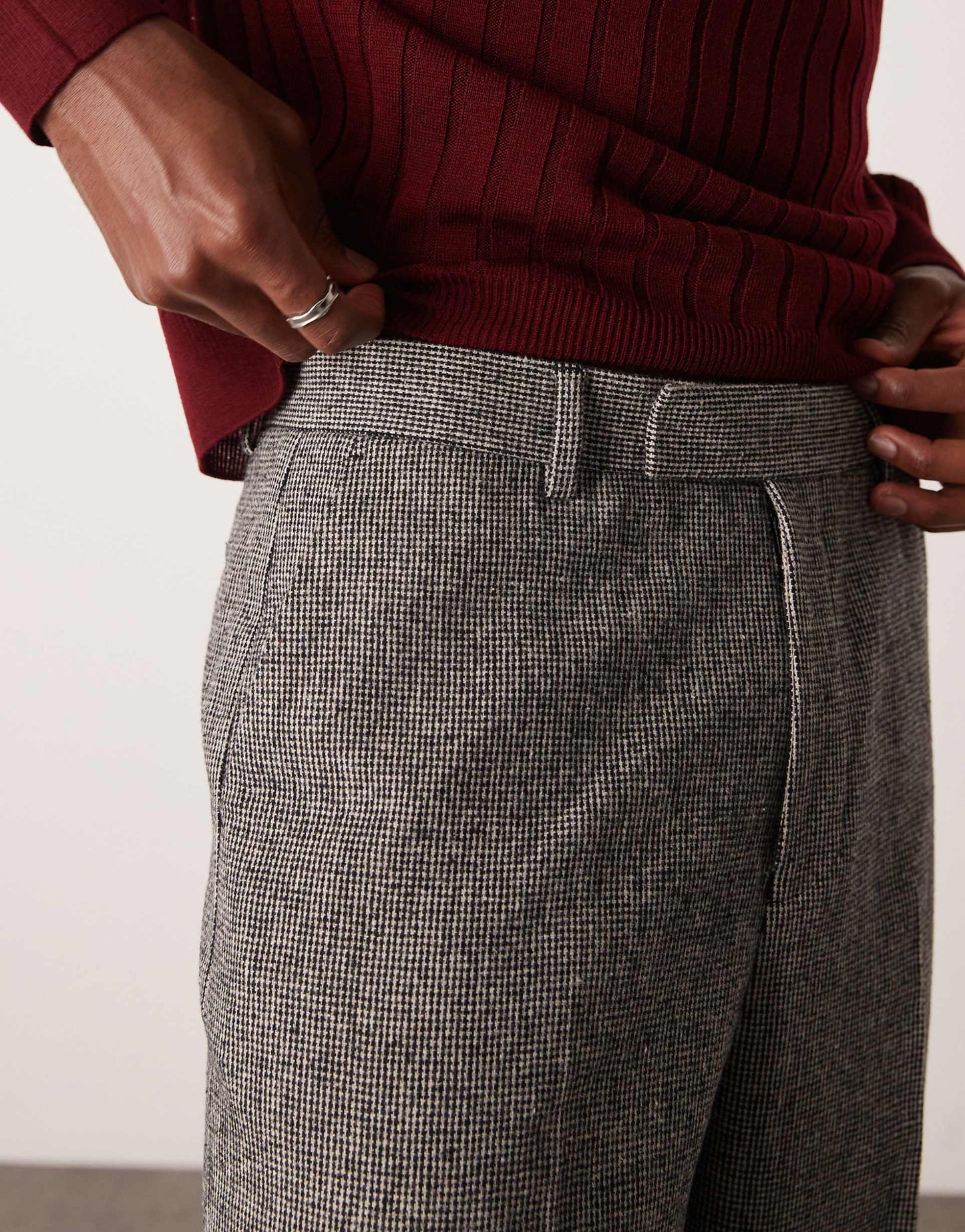 Smart Wide Leg Wool Mix Trousers