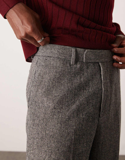 Smart Wide Leg Wool Mix Trousers