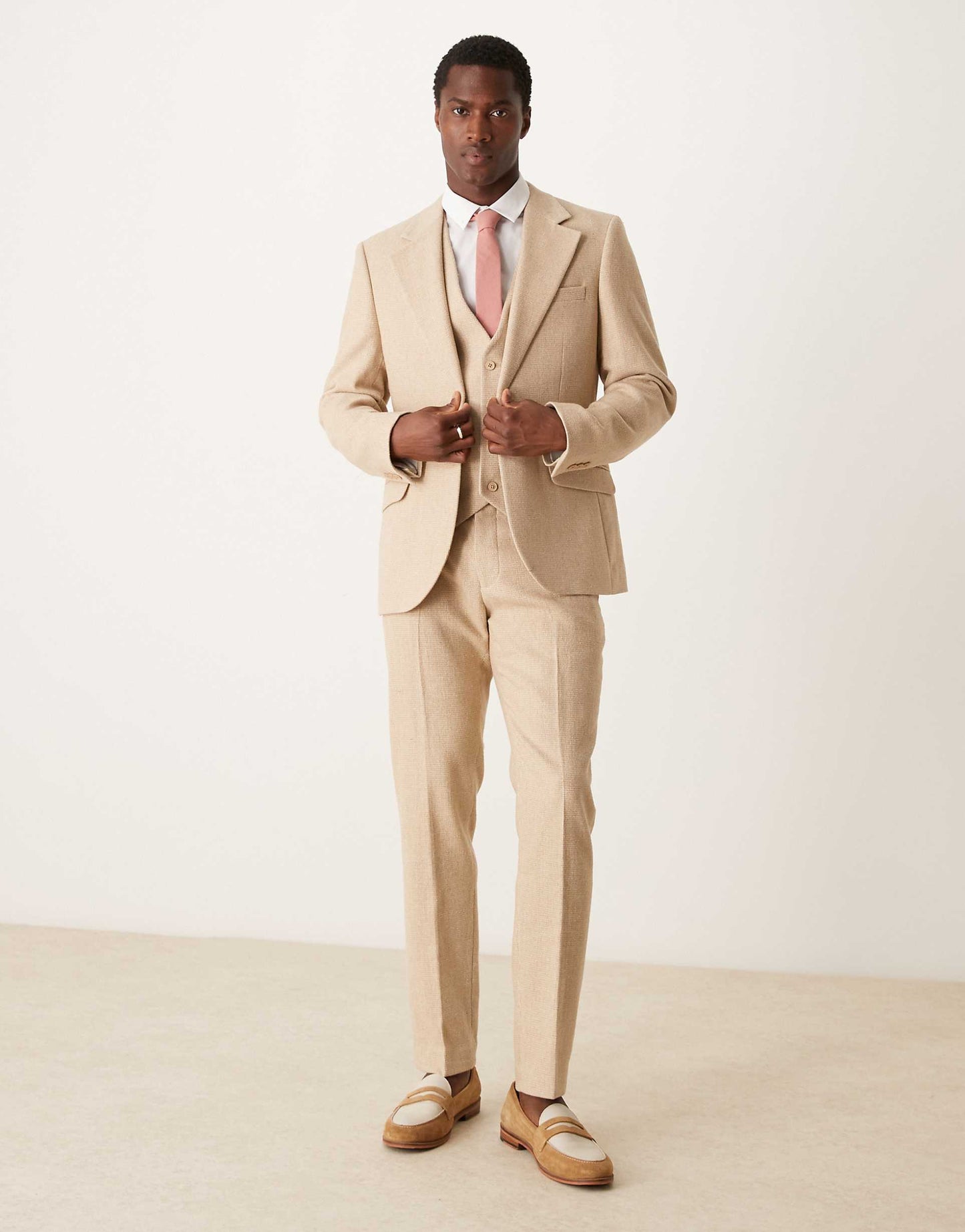 Skinny Suit Waistcoat With Wool