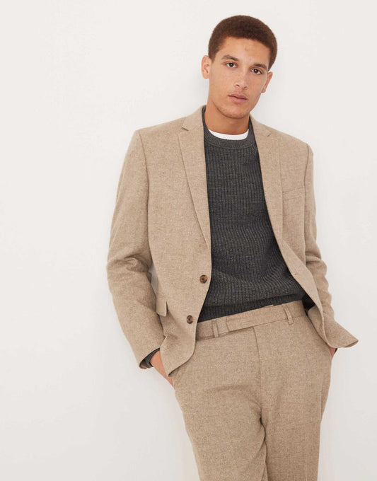 Slim Suit Jacket With Wool