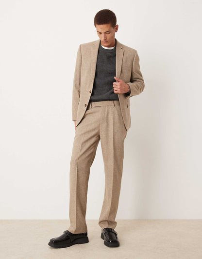 Slim Suit Jacket With Wool