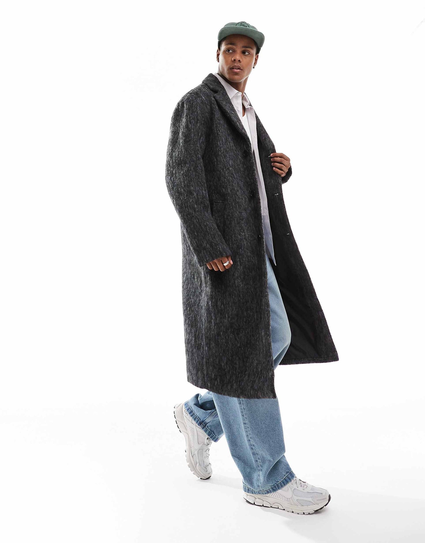 Brushed Wool Look Overcoat