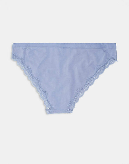 3 Pack Cotton & Lace Brazilian Brief With Waistband