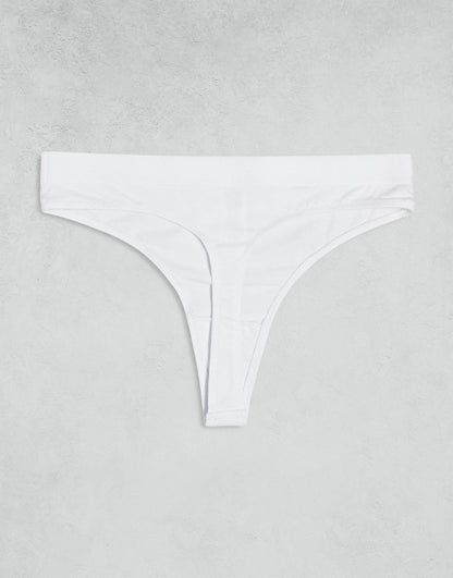 Lillie 3 Pack Cotton Thong With Waistband