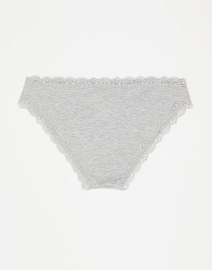 3 Pack Cotton & Lace Brazilian Brief