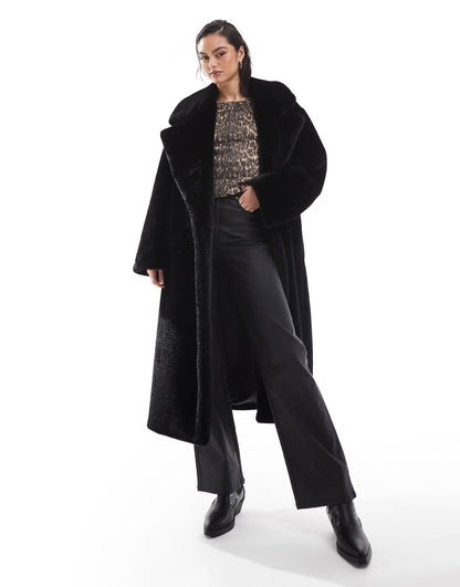 Longline Chuck On Faux Fur Coat