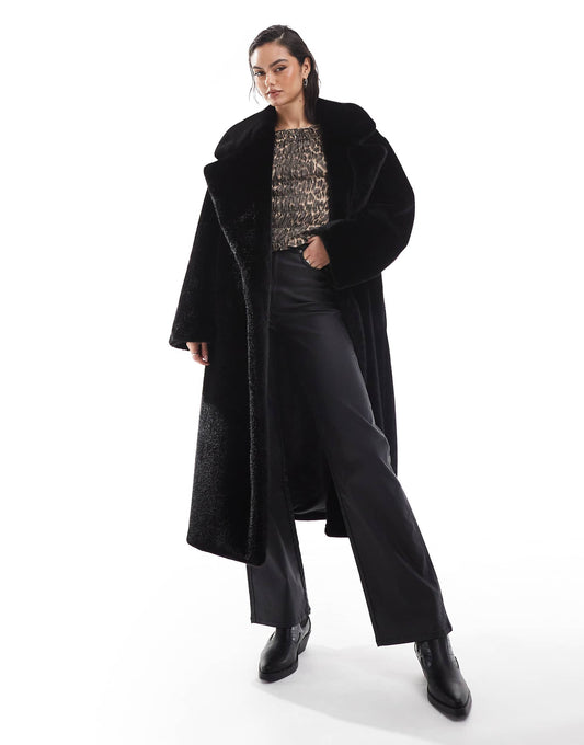 Longline Chuck On Faux Fur Coat