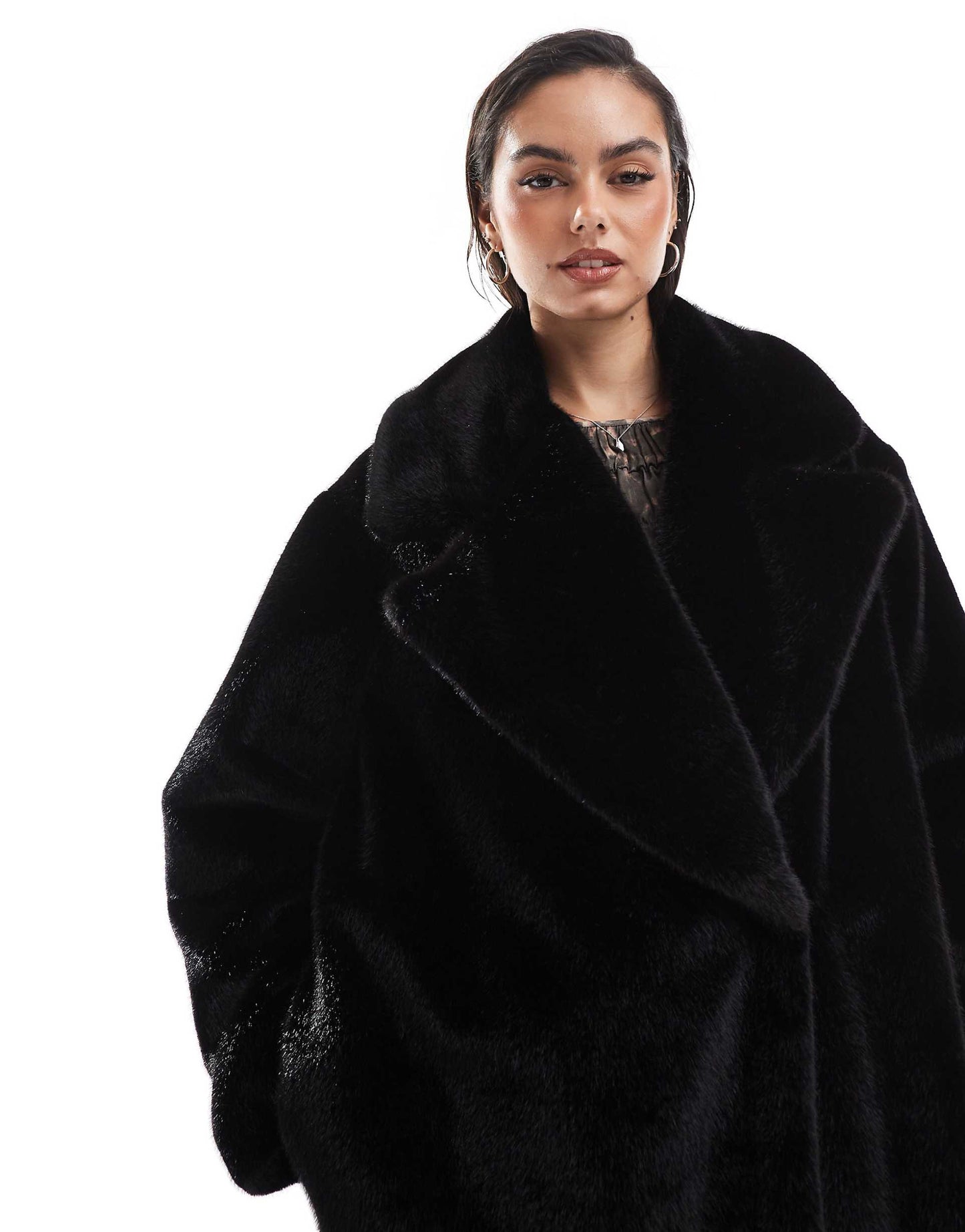 Longline Chuck On Faux Fur Coat