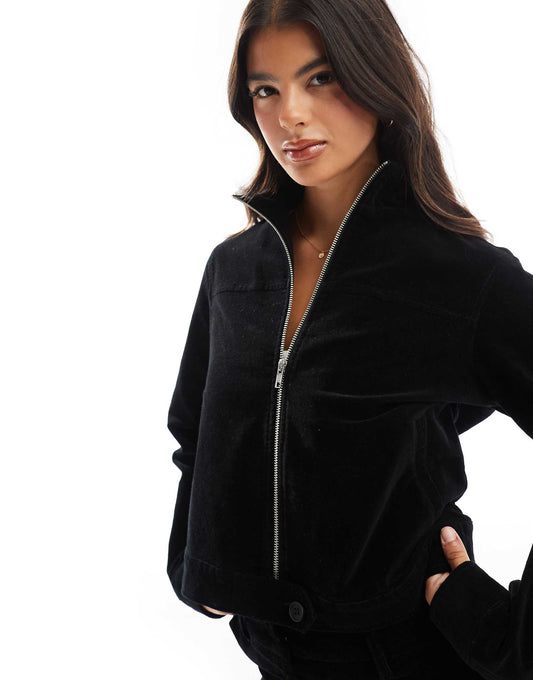Cord Funnel Neck Jacket Co-Ord