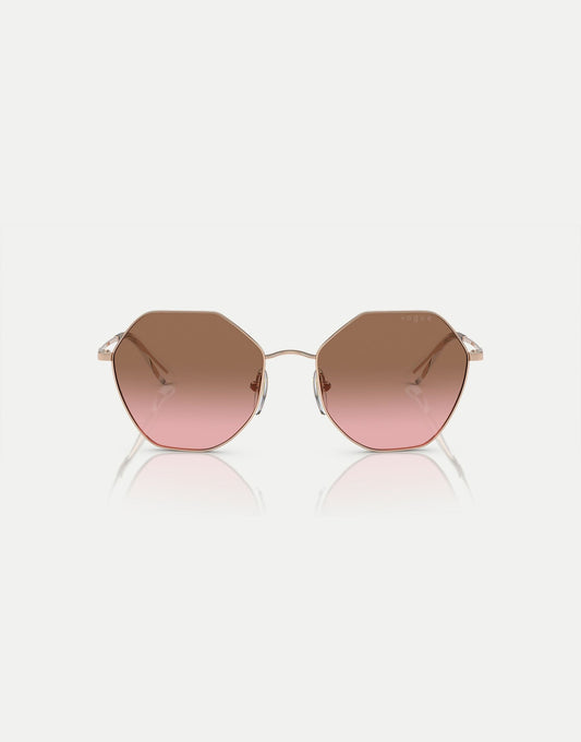 Eyewear Vo4180S Irregular Sunglasses With Pink Lens