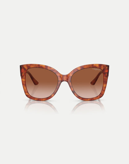 Eyewear Rectangle Sunglasses With Brown Lens