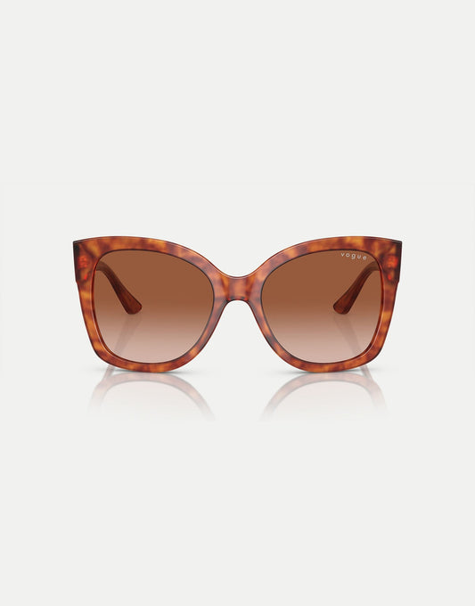 Eyewear Rectangle Sunglasses With Brown Lens