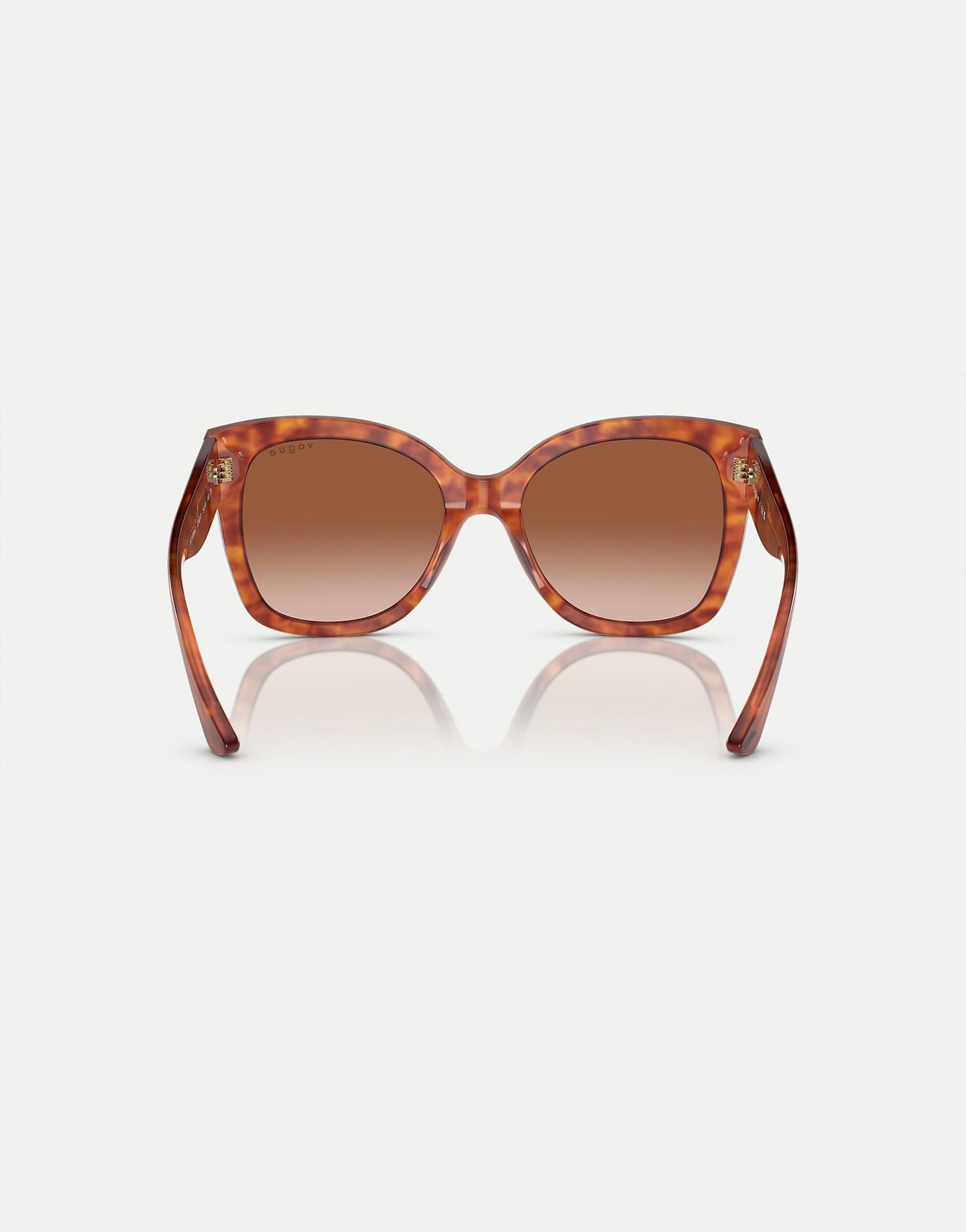 Eyewear Rectangle Sunglasses With Brown Lens