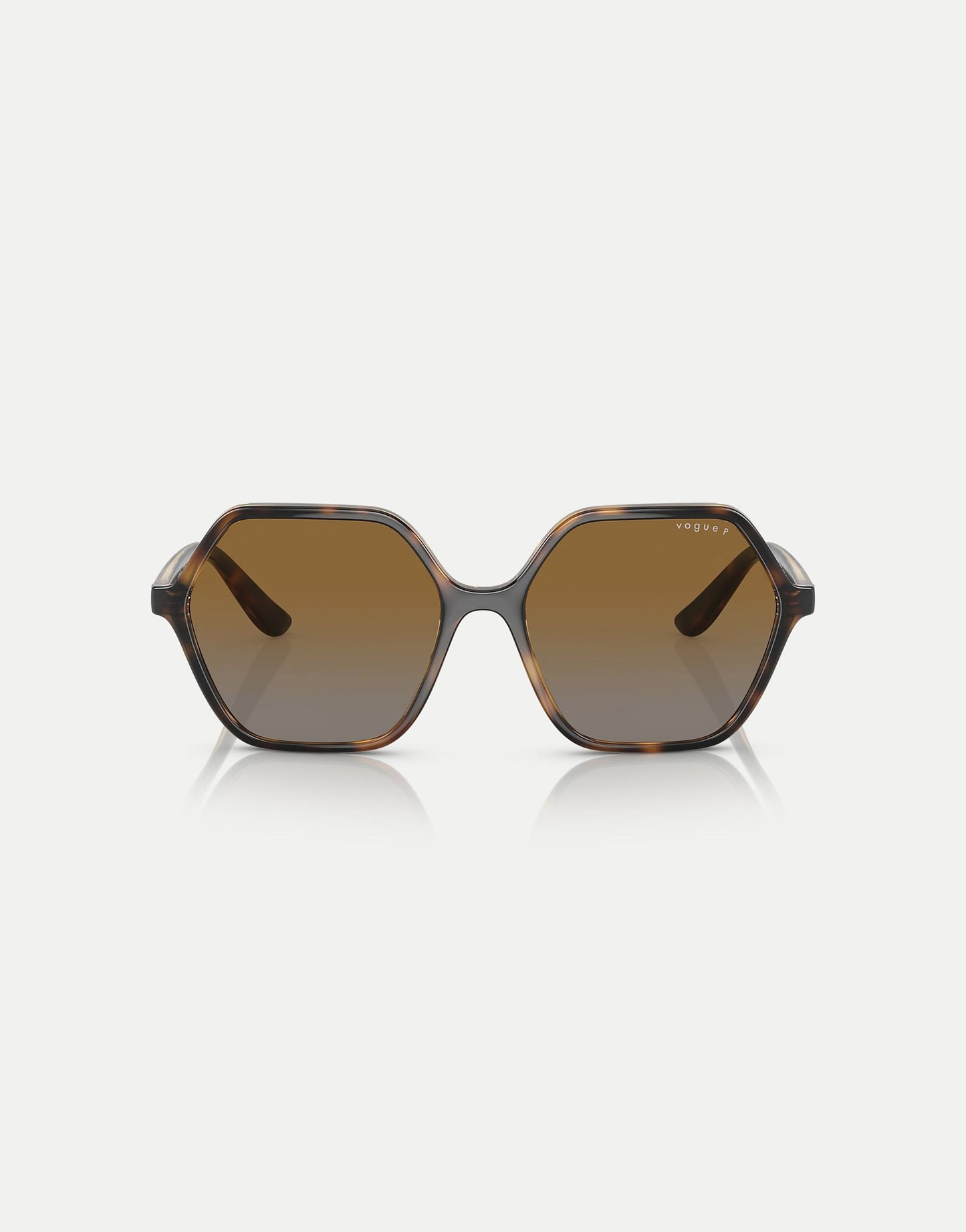 Eyewear Rectangle Polarised Sunglasses With Brown Lens