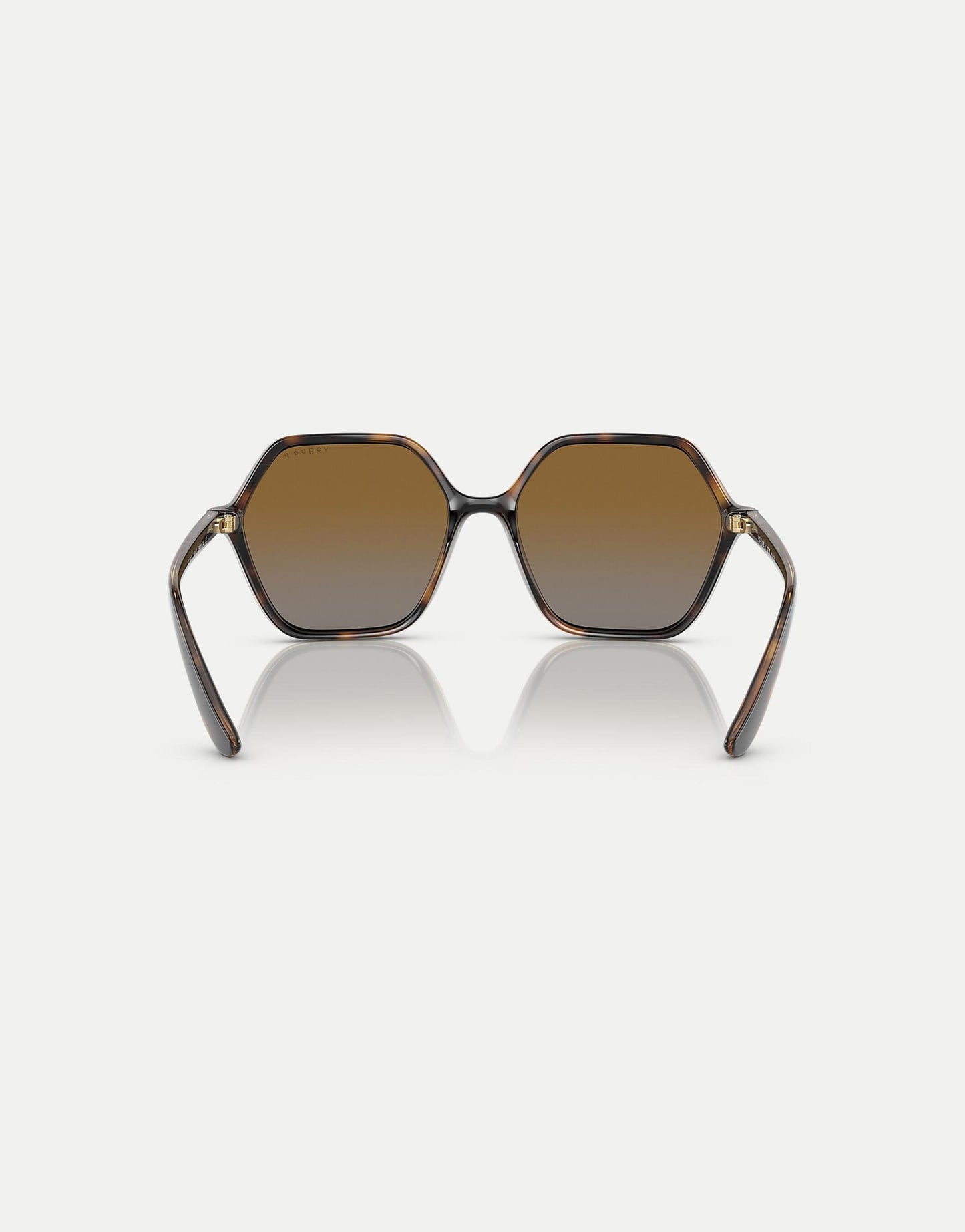 Eyewear Rectangle Polarised Sunglasses With Brown Lens