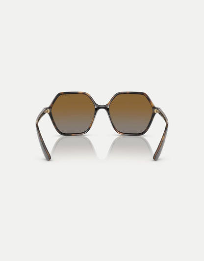 Eyewear Rectangle Polarised Sunglasses With Brown Lens