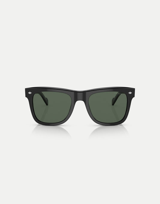 Eyewear Square Sunglasses With Green Lens