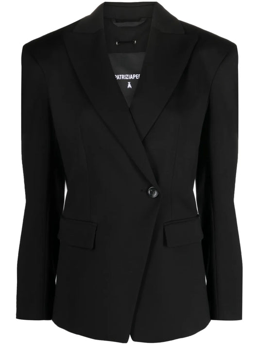 Peak-Lapels Double-Breasted Blazer