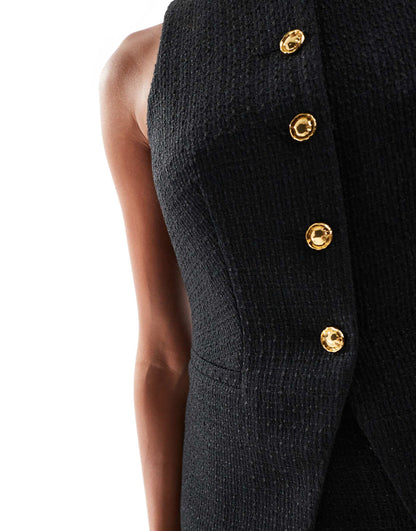 High Neck Boucle Waistcoat