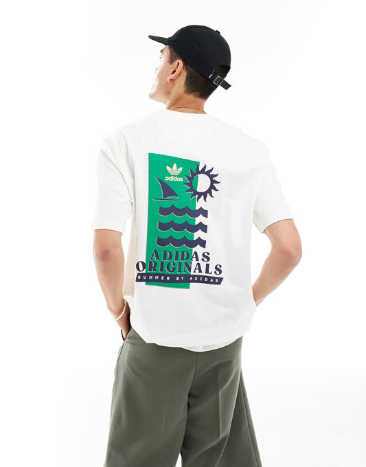 Waves Back Print T-Shirt