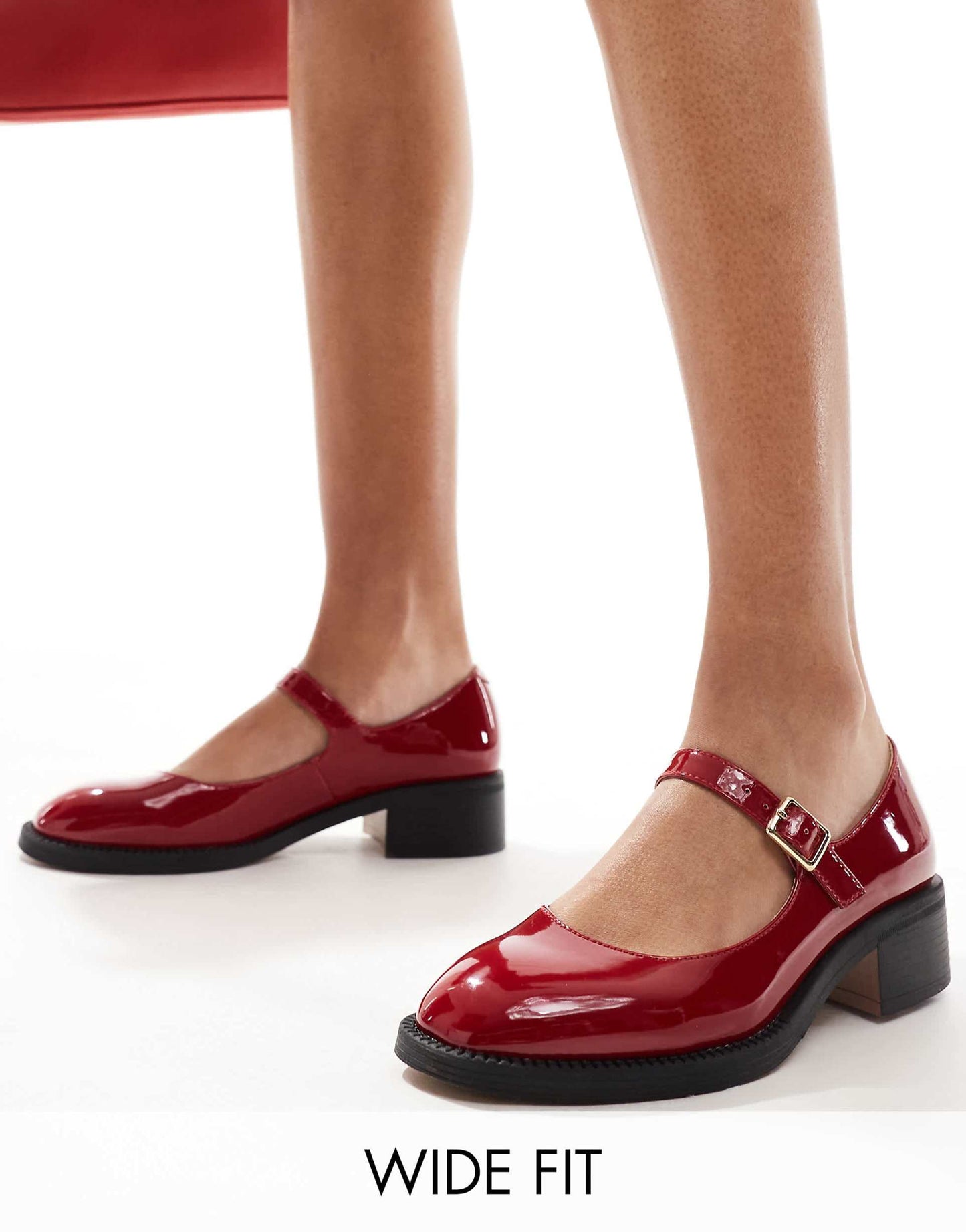 Becca Wide Fit Chunky Patent Mary Jane