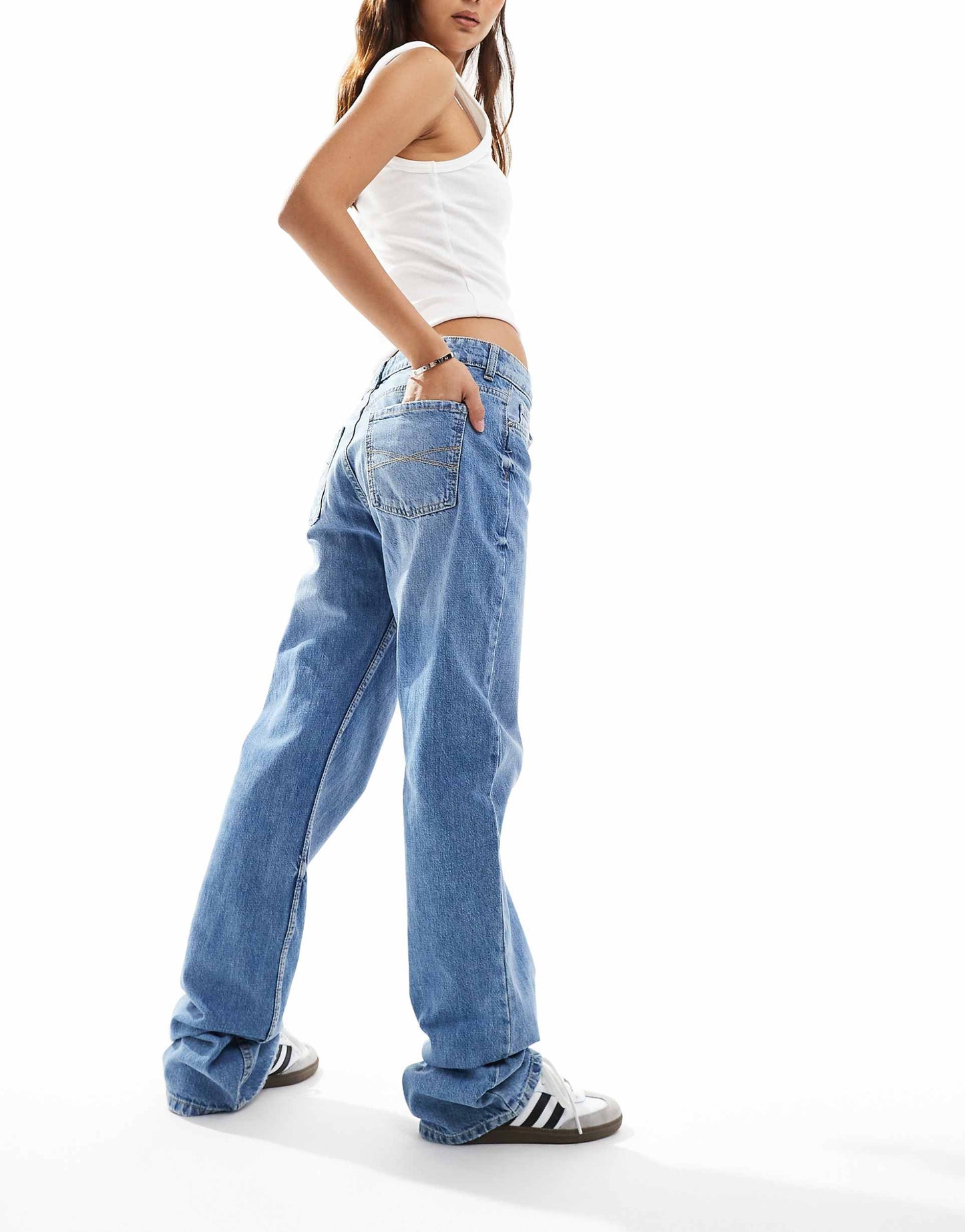 Low Rise Straight Leg Jeans