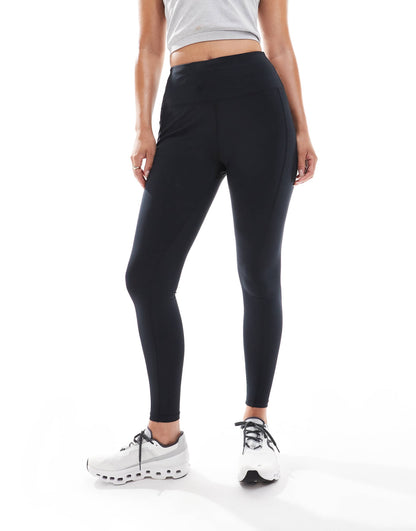 Hourglass Icon Running Tie Waist Gym Legging With Phone Pocket