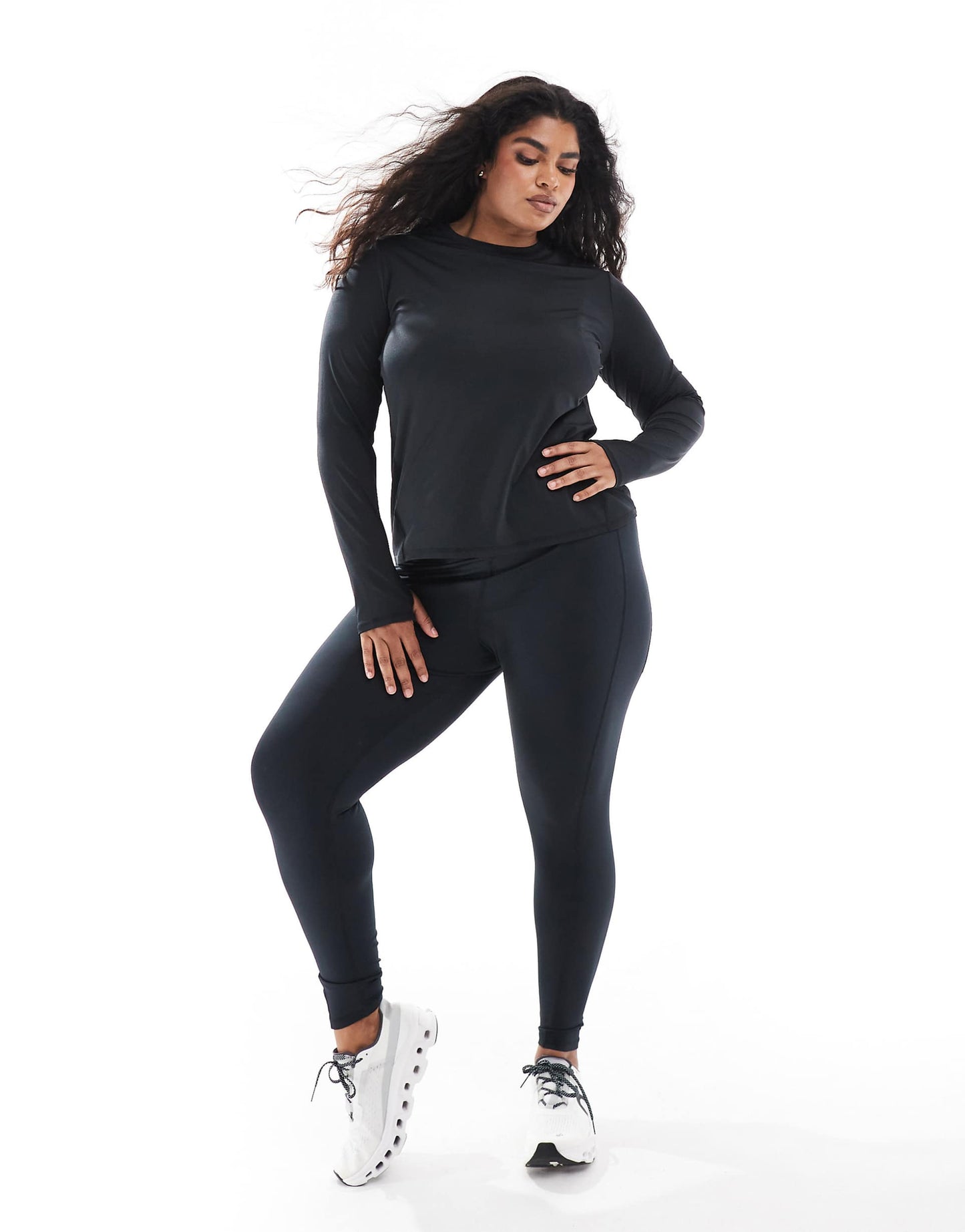 Curve Icon Running Tie Waist Gym Legging With Phone Pocket