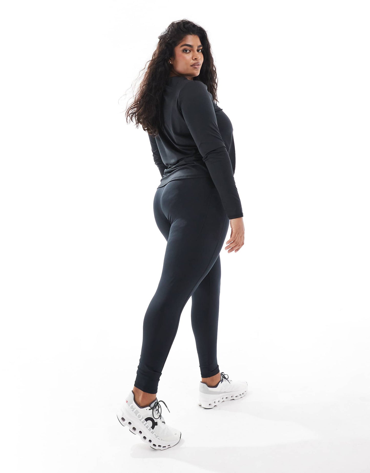 Curve Icon Running Tie Waist Gym Legging With Phone Pocket