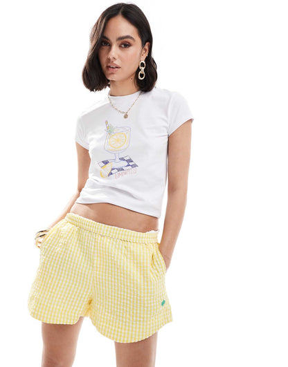 Baby Tee With Limoncello Drink Graphic